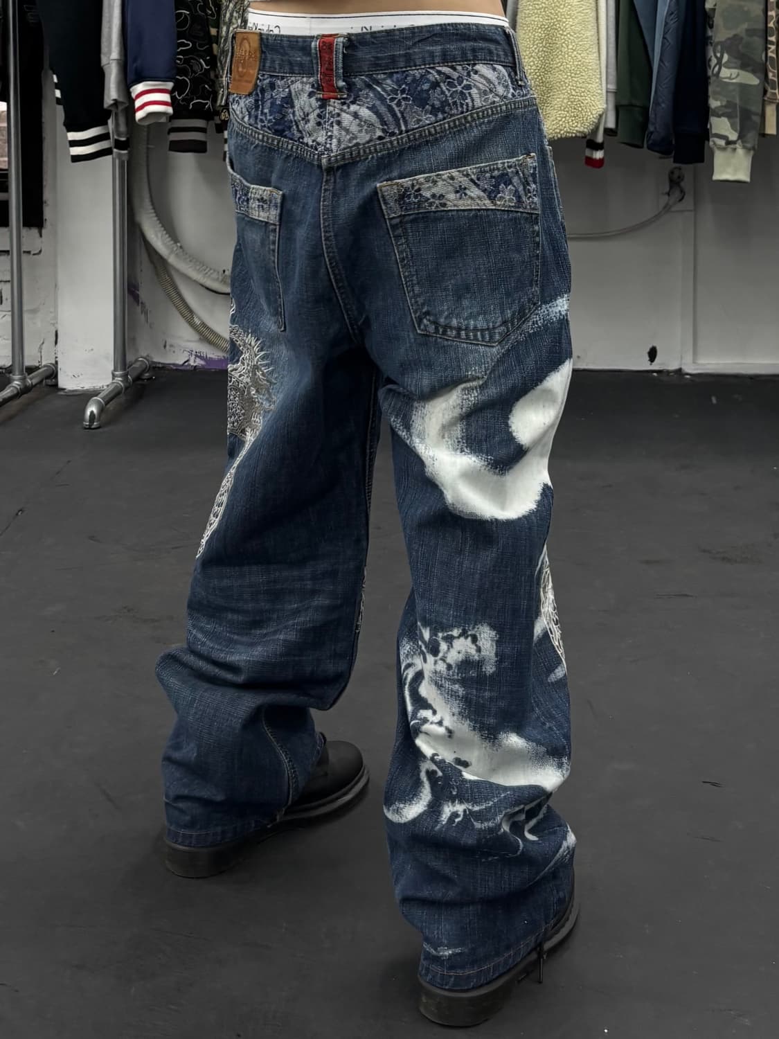 카라쿠리 타마시 오리엔탈 드래곤 데님팬츠 상품이미지2