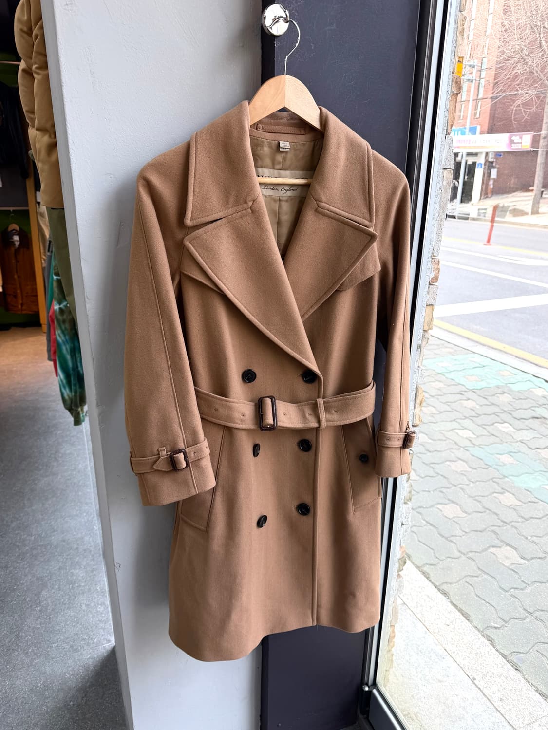 UK6/ 버버리 크랜스톤 캐시미어 벨티드 코트 상품이미지2