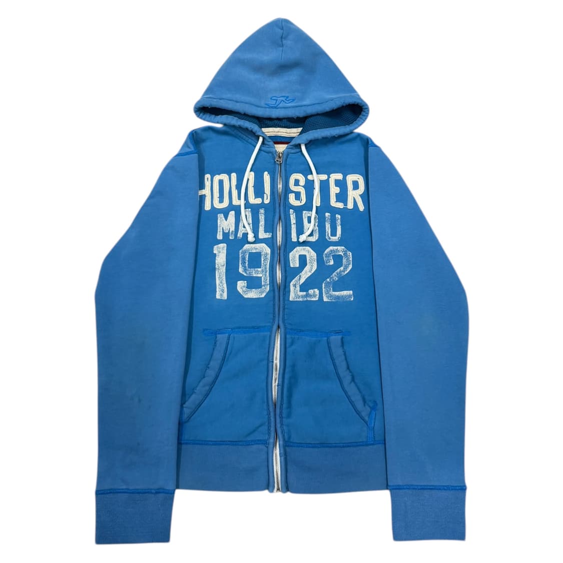 홀리스터 빈티지 Y2K 스펠로고 기모 후드집업 자켓 블루 L 상품이미지1