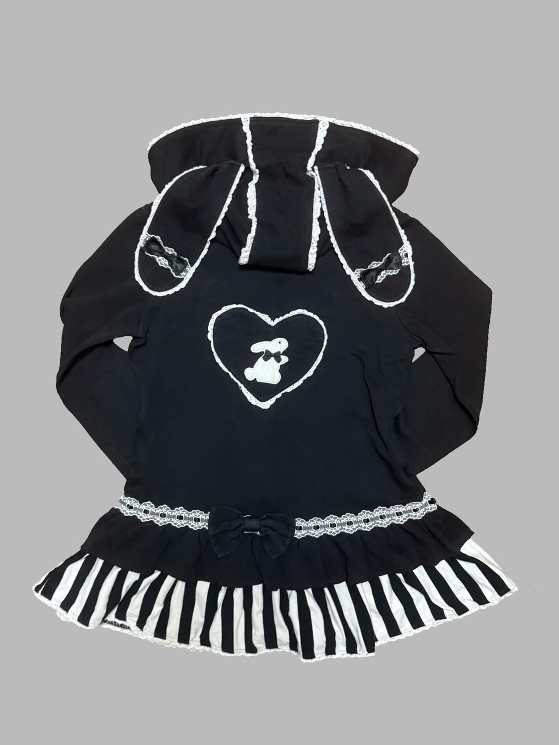 bodyline 바디라인 블랙 래빗 리본 코트 상품이미지2