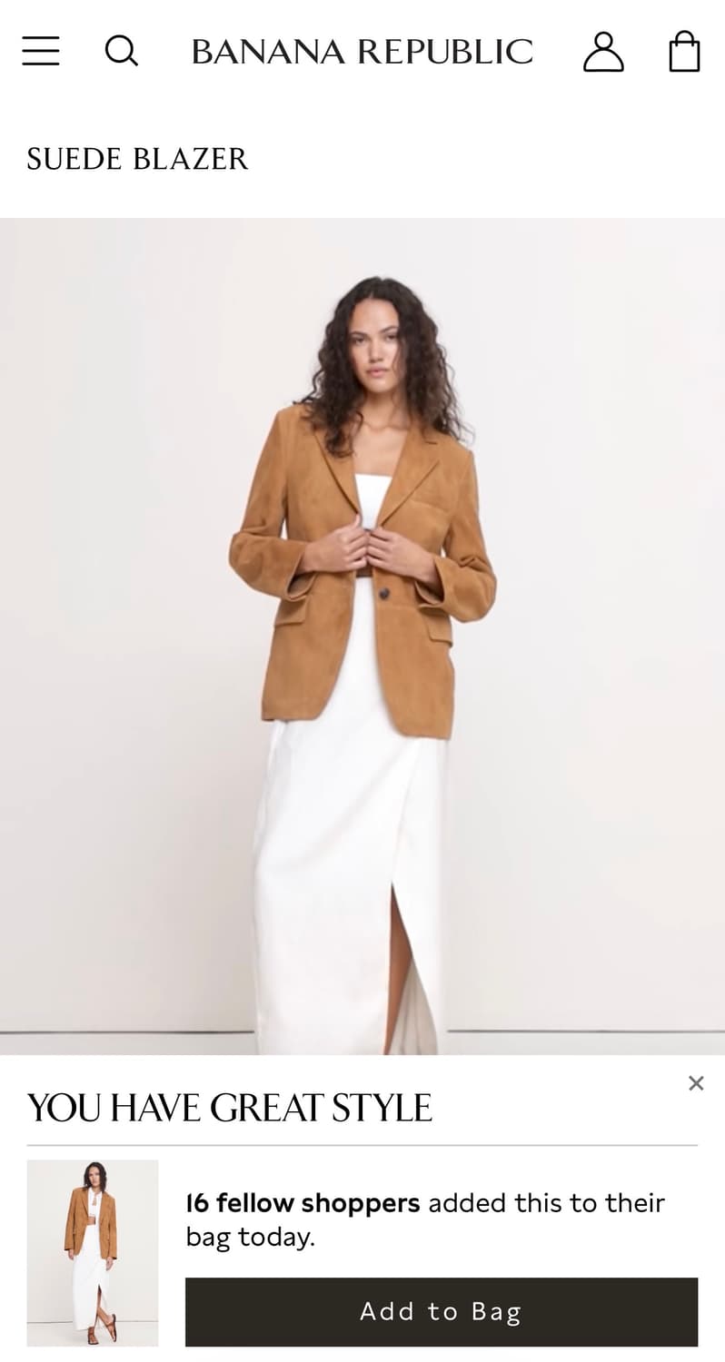 BANANA REPUBLIC 26신상 여성 스웨이드 블레이저 자켓 새제품 상품이미지7