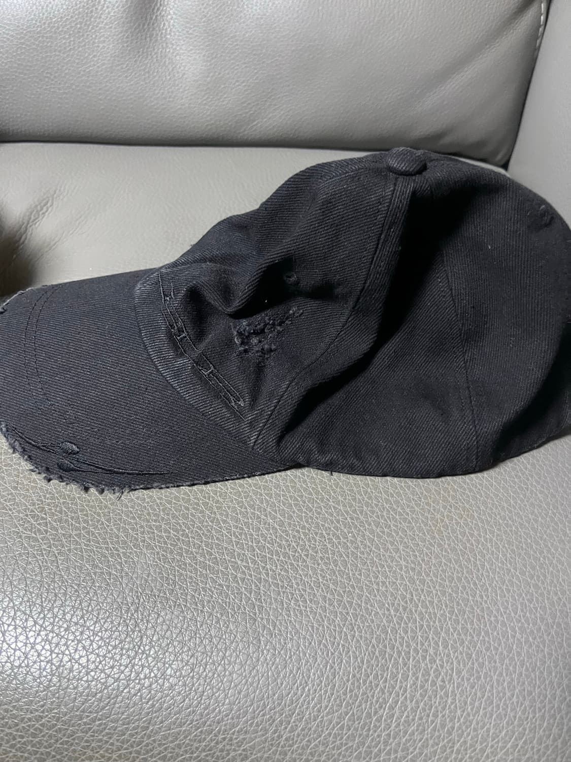 BLR 데님 블랙 캡 모자 상품이미지4