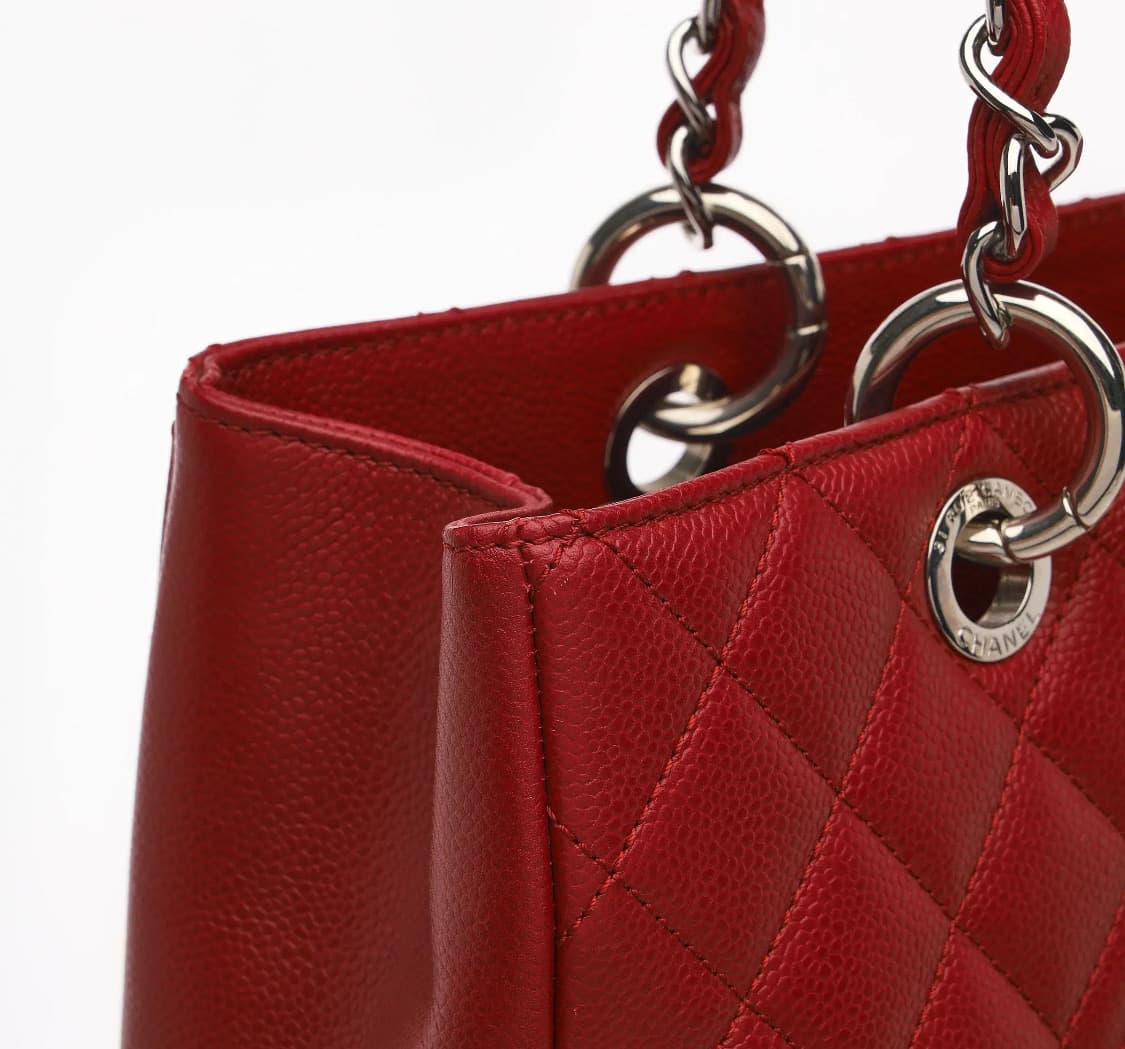 [S급] 샤넬 그랜드 샤핑 그레인드 카프스킨 실버 체인 판매합니다!!! 상품이미지4