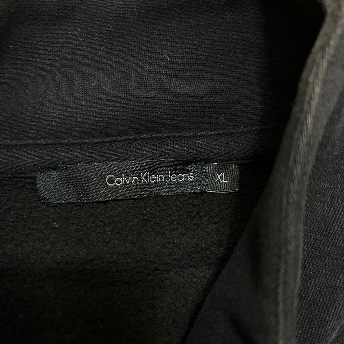 캘빈클라인 진스 스탠드넥 기모 코튼 집업자켓 [블랙] XL/105 상품이미지5