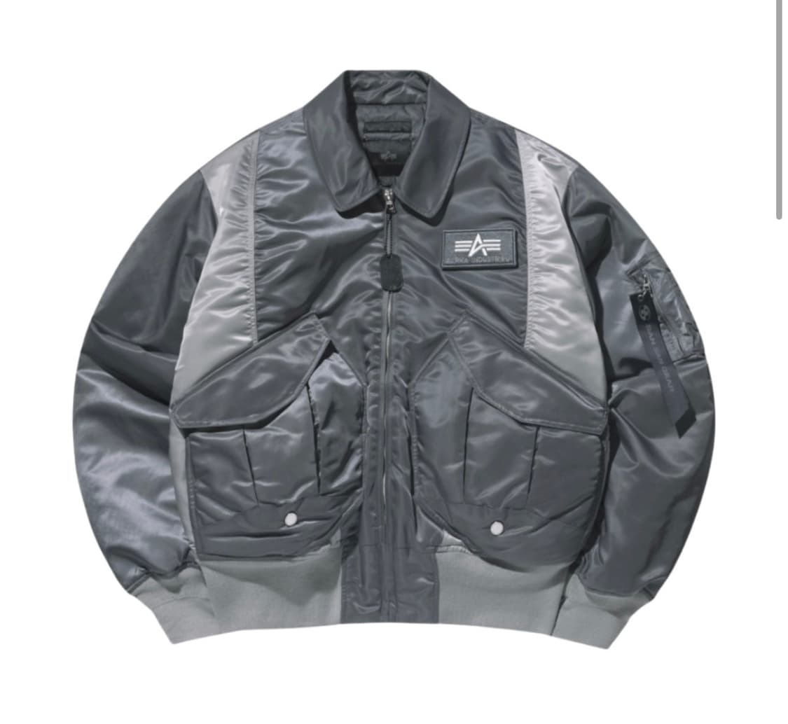 산산기어 x 알파 인더스트리 플라이트 자켓 스톤 실버  상품이미지1