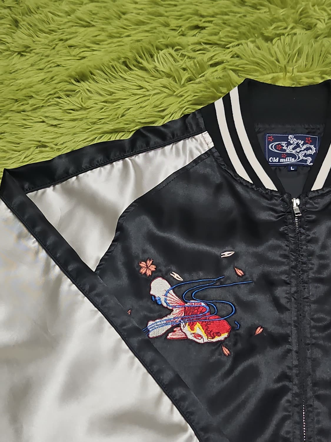 Old Mills 올드밀즈 일본풍 자수 스카잔 점퍼 L 상품이미지6