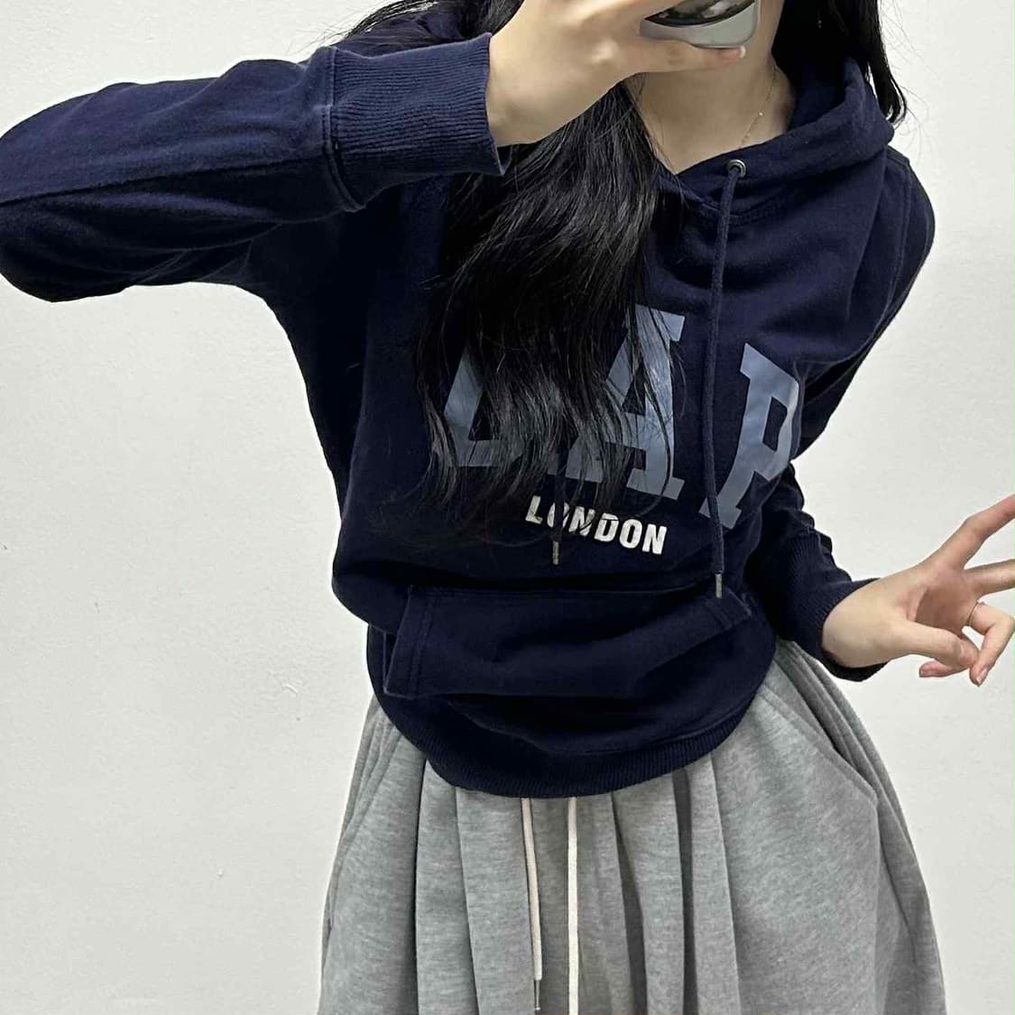 Gap 갭 런던 네이비 폭닥 스웨트셔츠 후드티(M) 상품이미지1