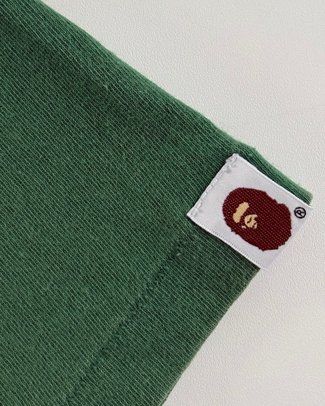 BAPE 베이프 컬리지 사루 그린컬러 티셔츠 상품이미지5