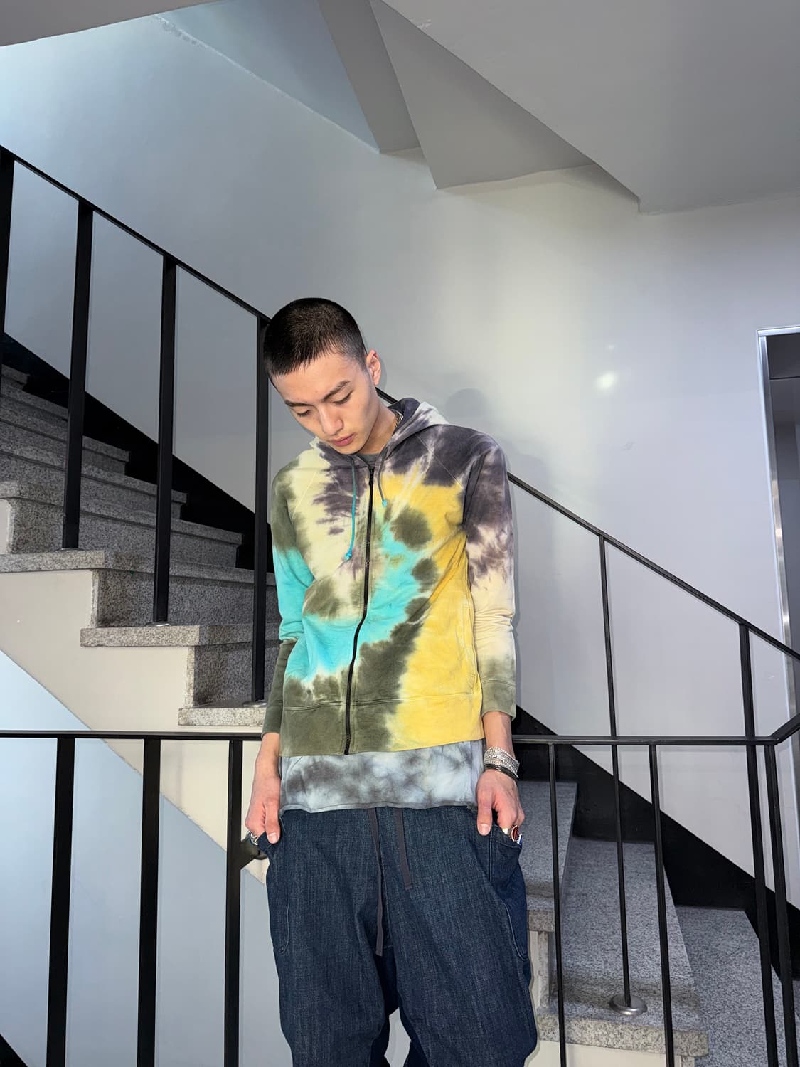 tie dye zip up hoodie 상품이미지4