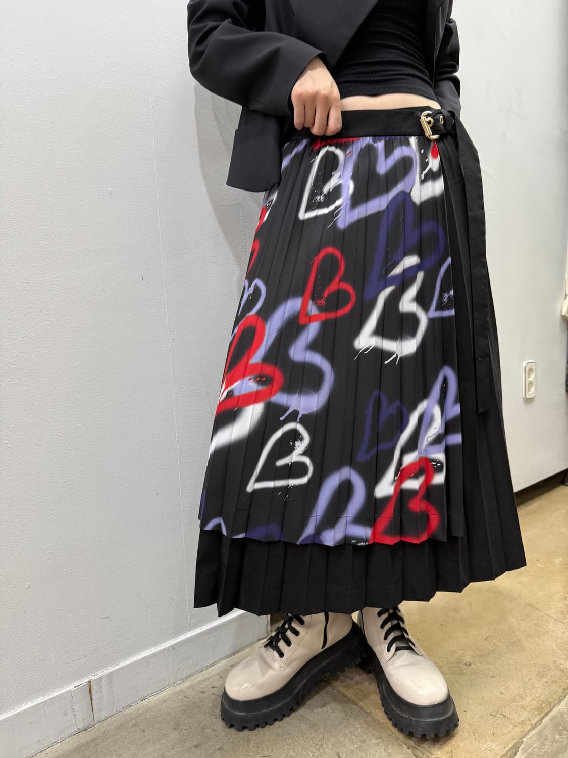비비안 웨스트우드 그래피티 플리츠 롱 스커트 상품이미지9