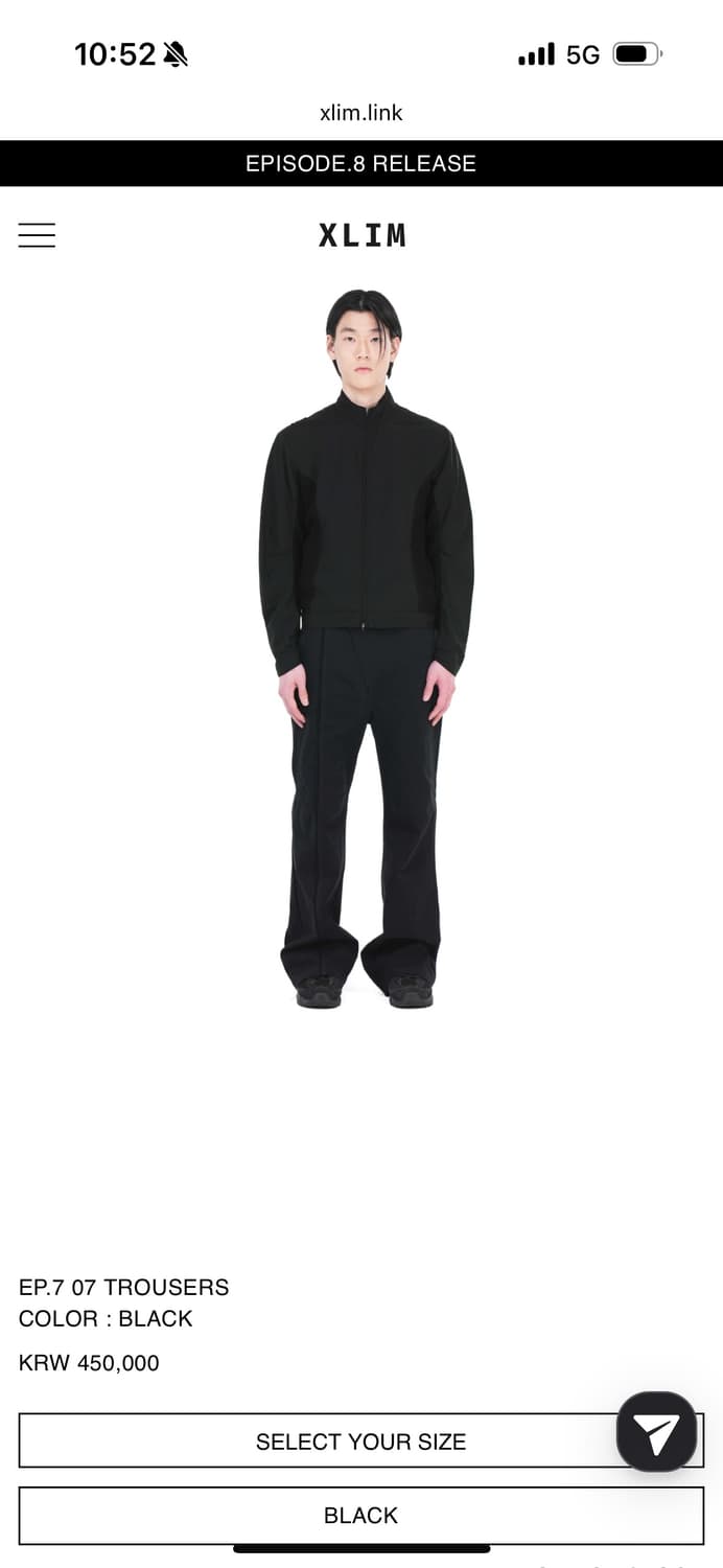 Xlim ep.7 07 TROUSERS M size 상품이미지8