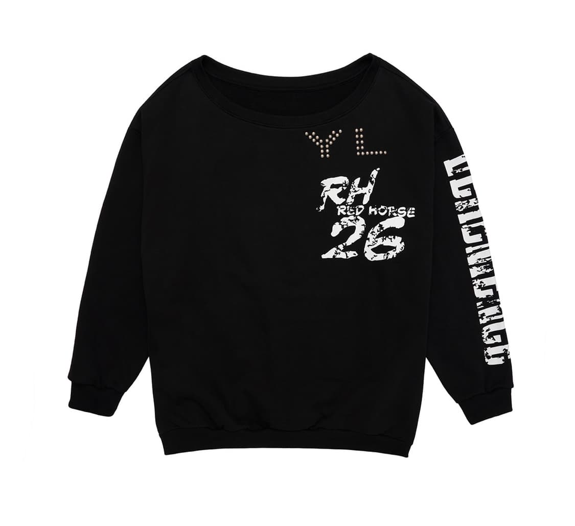 STUDDED OFF-SHOULDER SWEATSHIRT 상품이미지3