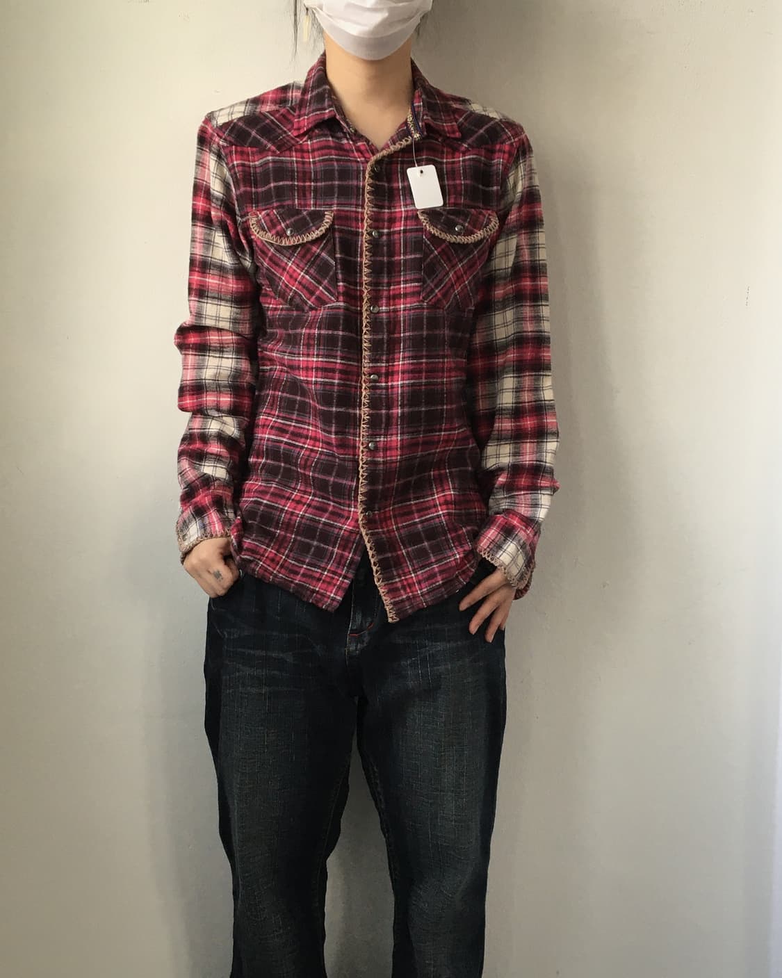 semantic design Stitch point check patte 상품이미지1