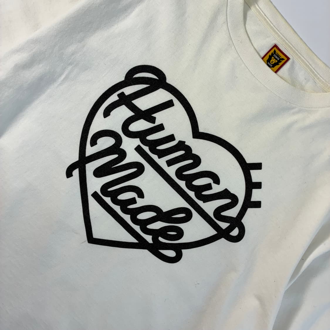 Human made  휴먼메이드 하트 프린팅 코튼 화이트 롱슬리브 상품이미지3