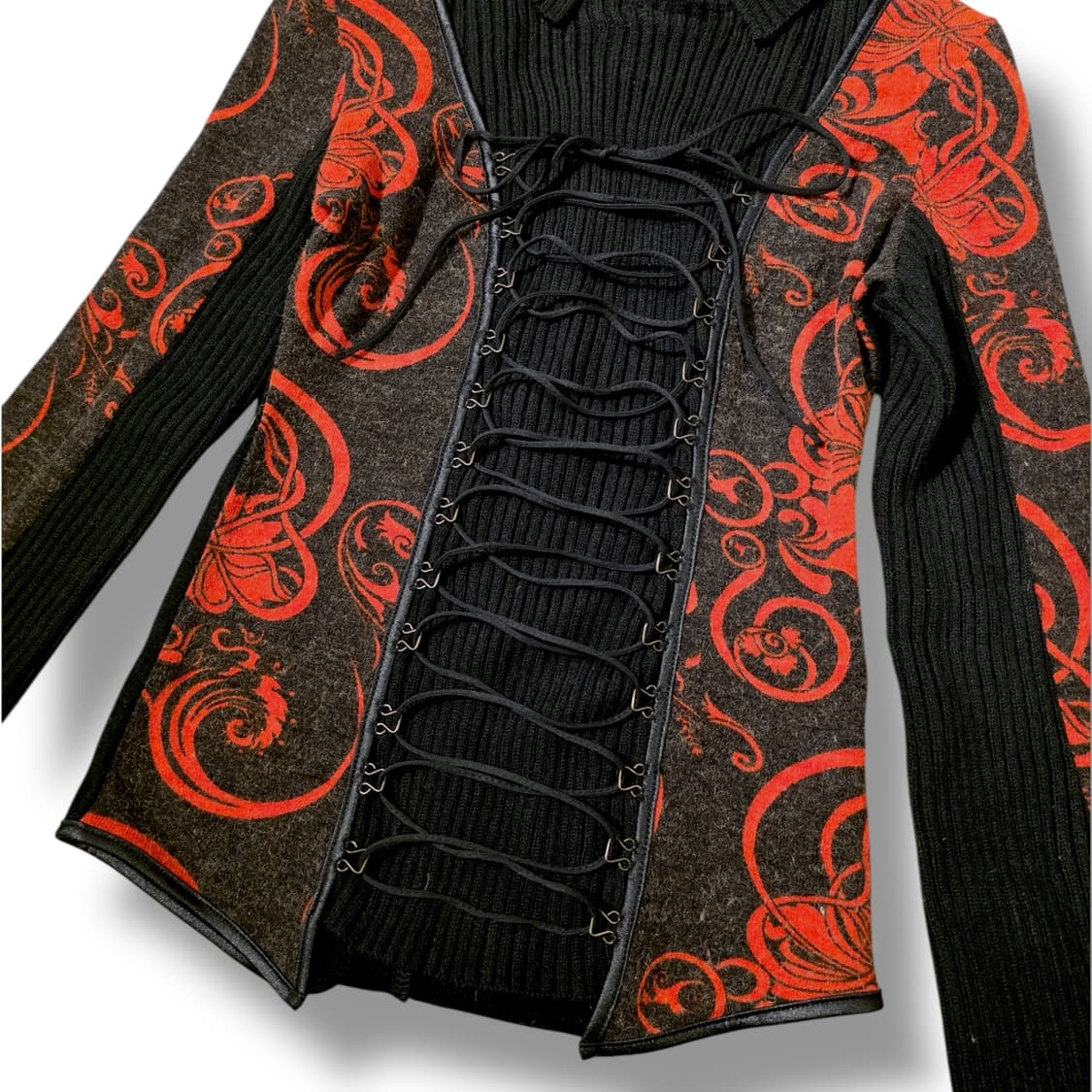 오즈온 고딕 레이스업 코르셋 벨슬리브 탑 상품이미지3