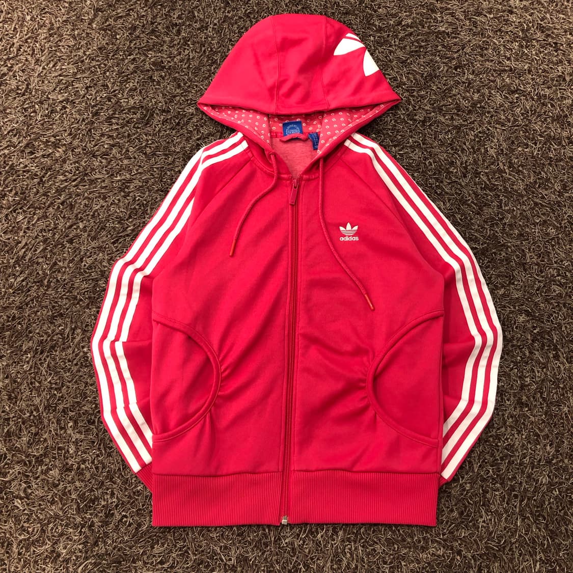 아디다스 핑크 후드 져지 트랙 자켓 상품이미지1