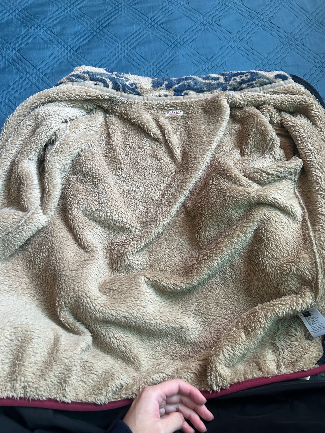 캐피탈 다마스크 패턴 마리아 집 블루종 상품이미지5