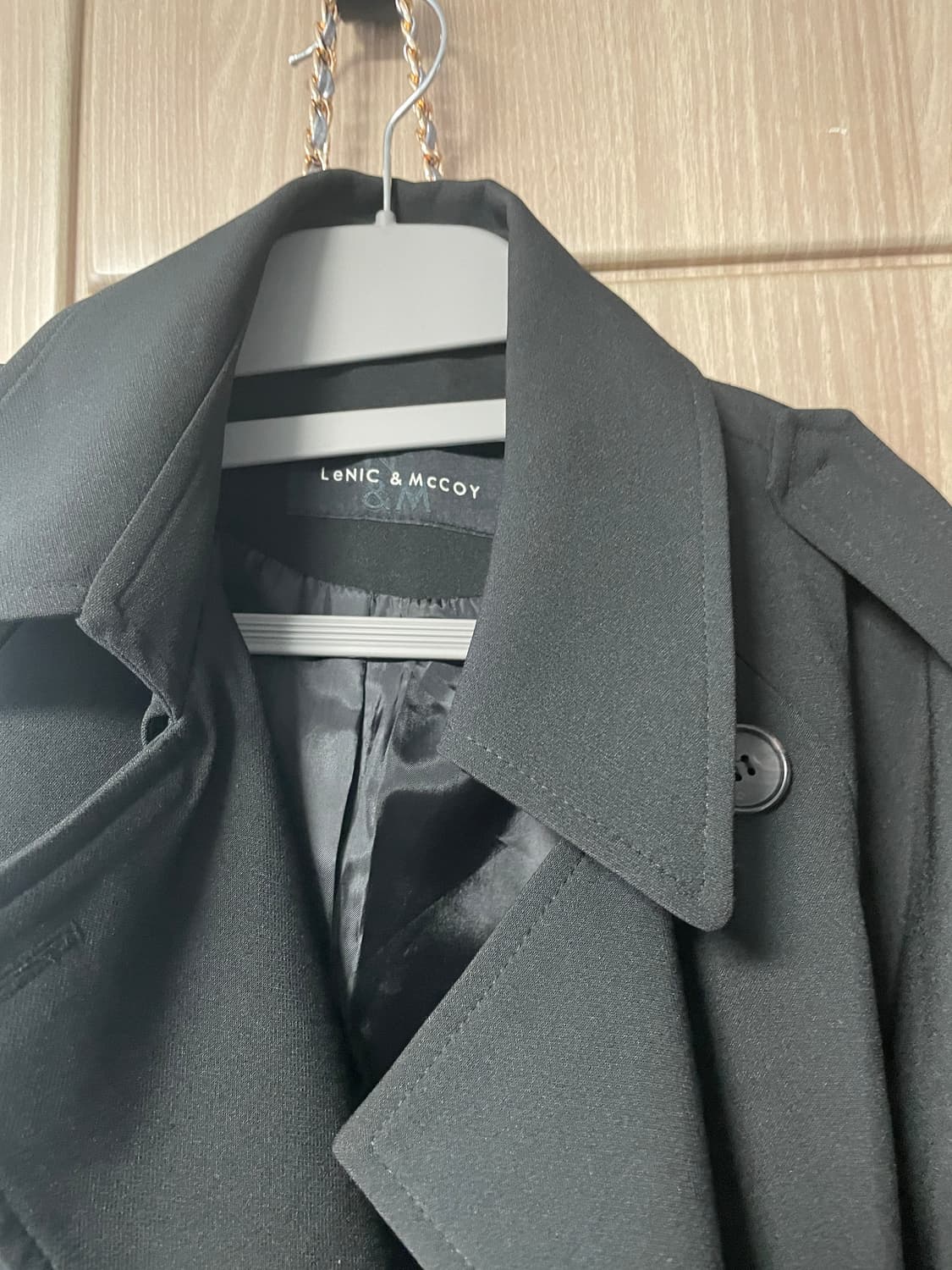 LENC & MCCOY 블랙 트렌치 코트 상품이미지3