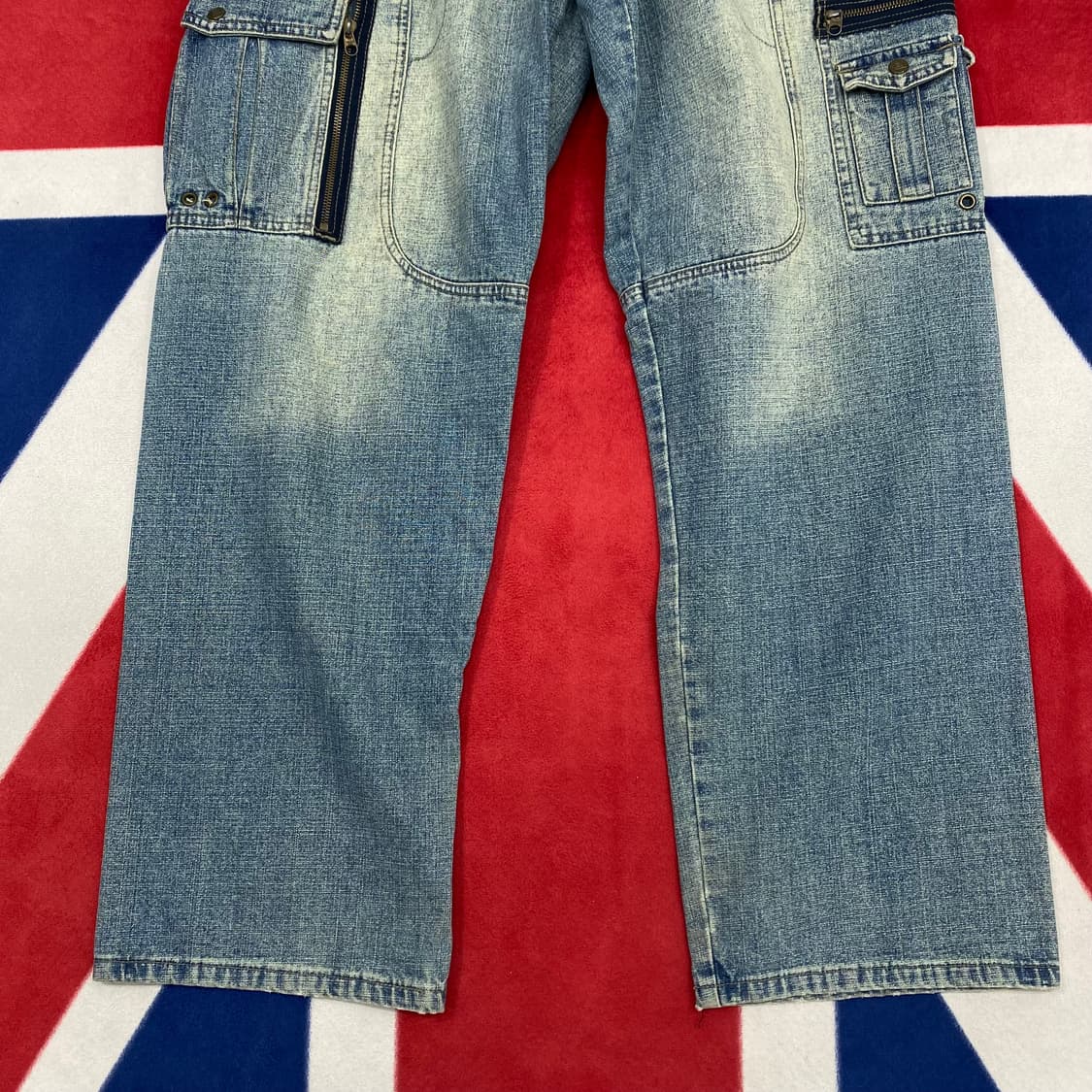 빈티지 워싱 데님 카고팬츠 34  상품이미지3