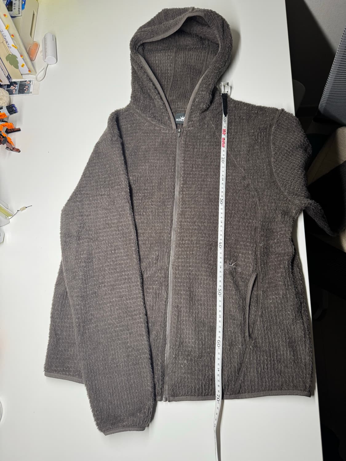 (M) 선러브 플리스 후드 집업 브라운 / sunlove 상품이미지2