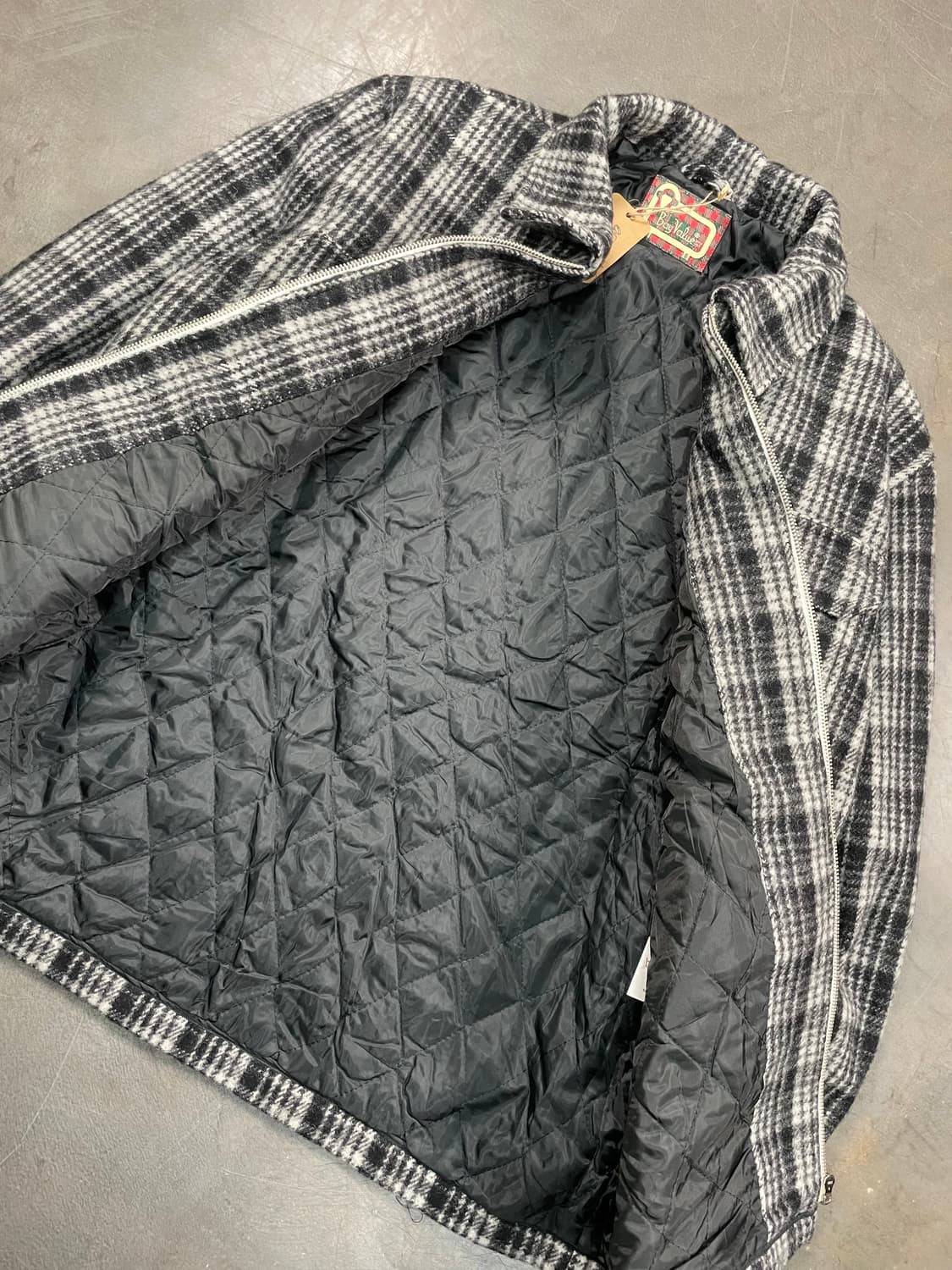 재팬 빈티지 울 체크 블루종 자켓 상품이미지3