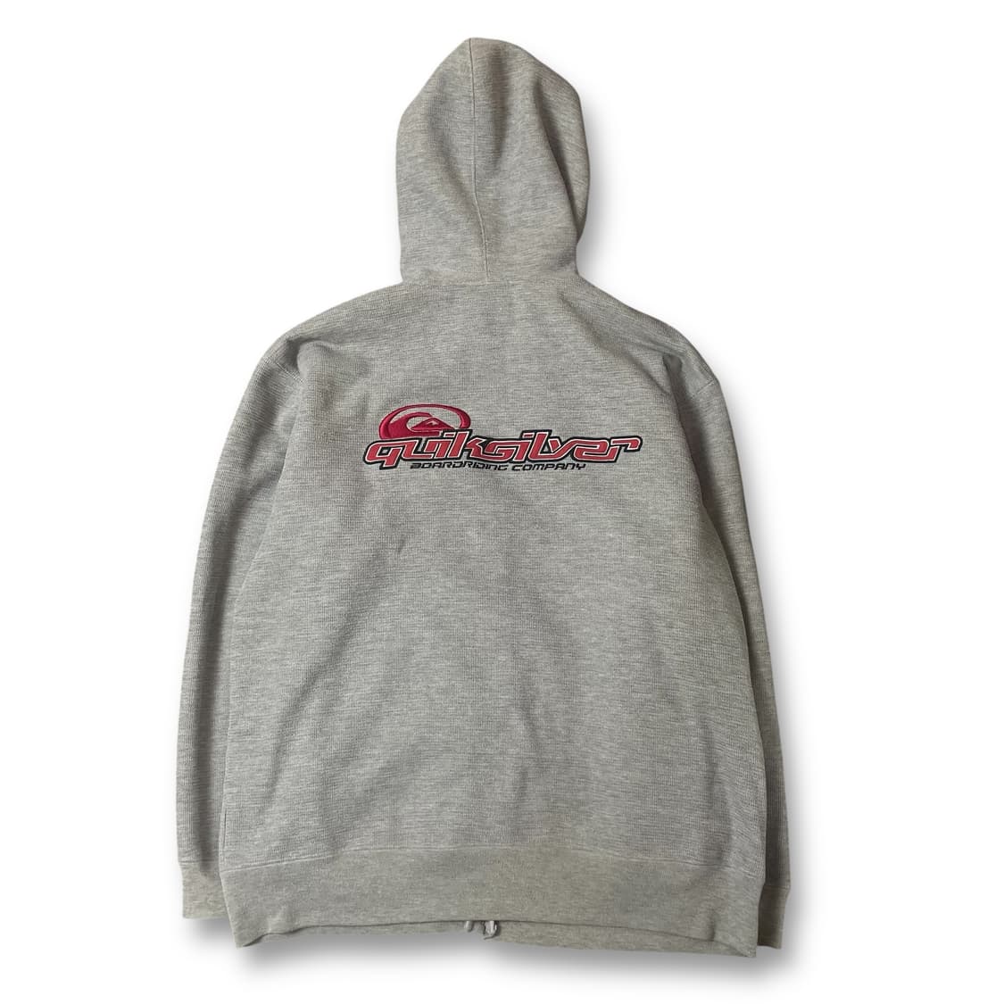 퀵실버 자수로고 약기모 그레이 니트 후드 집업 L 상품이미지2