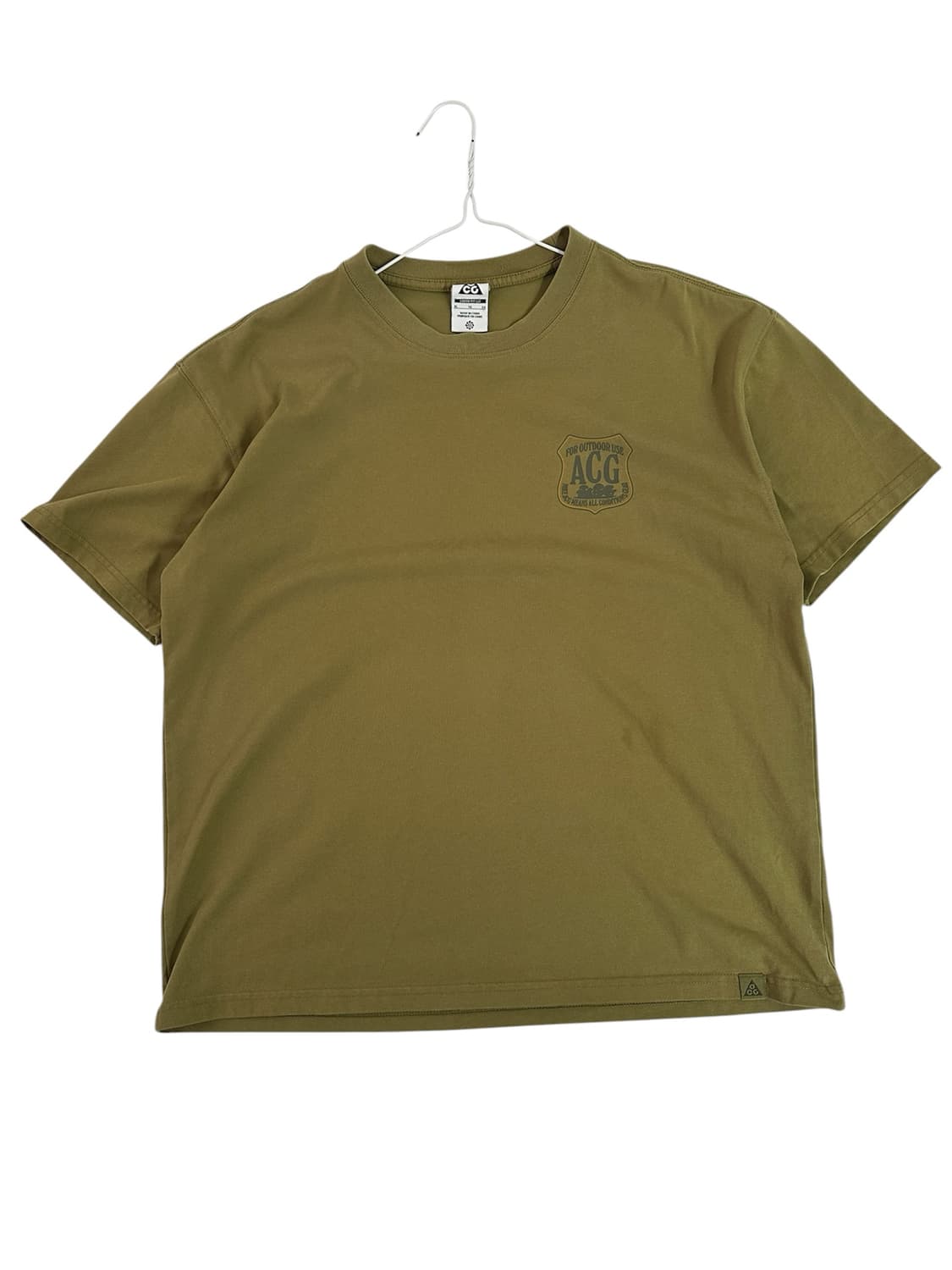 나이키 acg 로고 카키 티셔츠 XL 상품이미지1