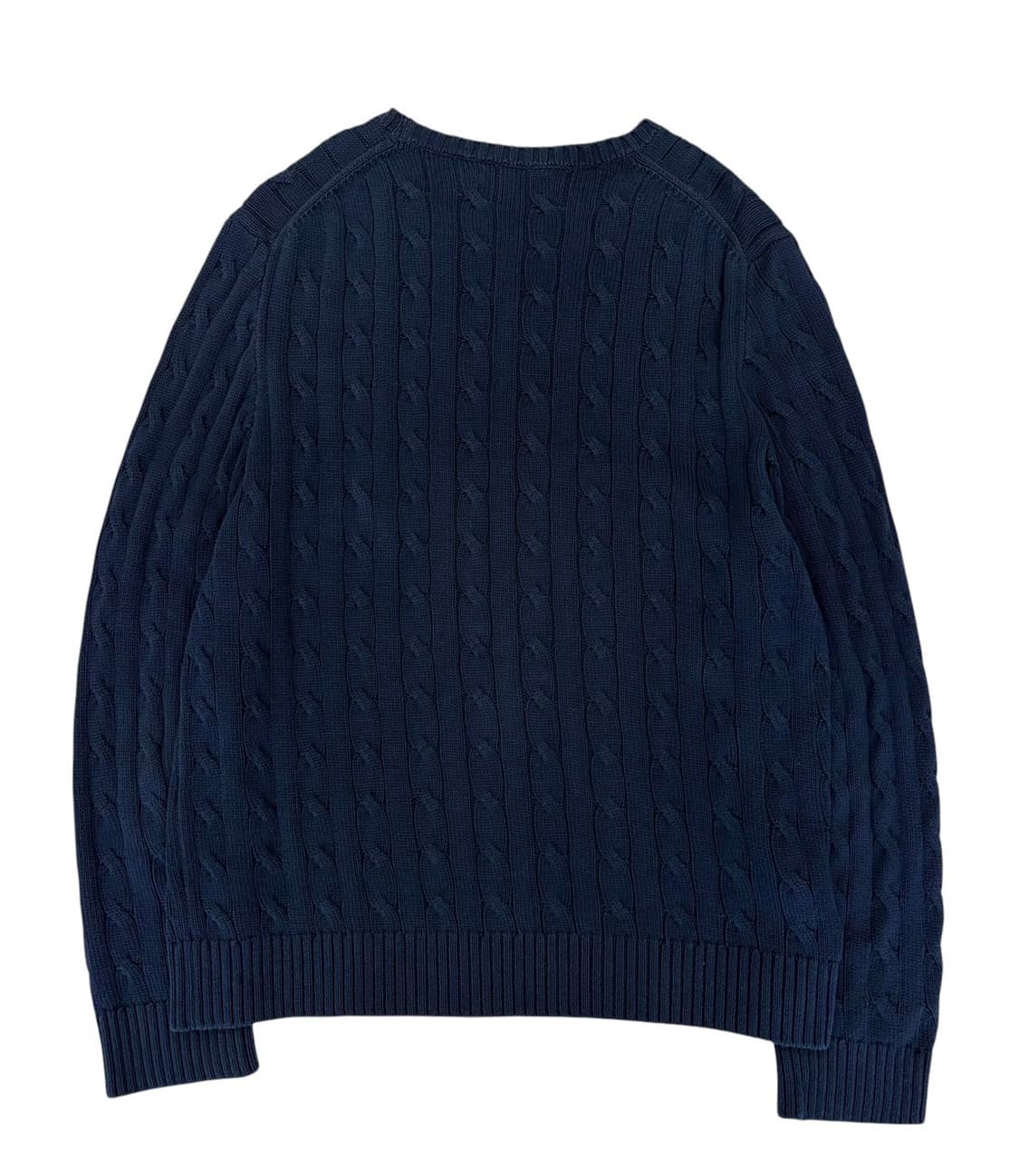 폴로 케이블 꽈배기 니트 네이비 (XL) 상품이미지7