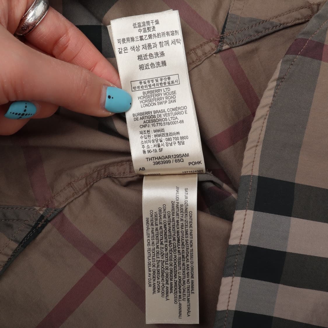 버버리 브릿 신형 브라운 노바체크 셔츠 상품이미지10