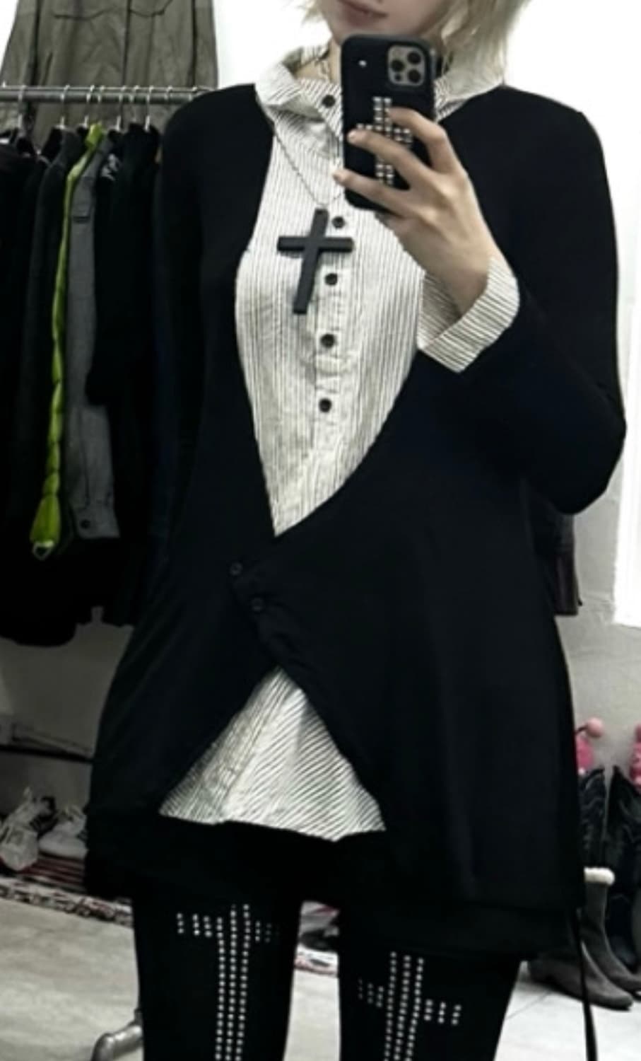 00s Pinterest mood Shirt Cardigan 상품이미지1