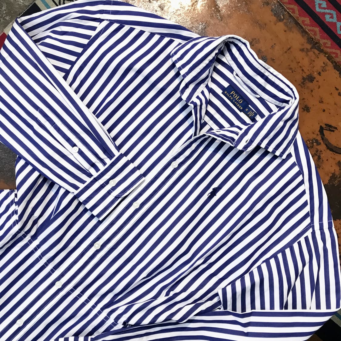 폴로랄프로렌 블루 스트라이프 셔츠 원피스 여성 55 66 상품이미지3