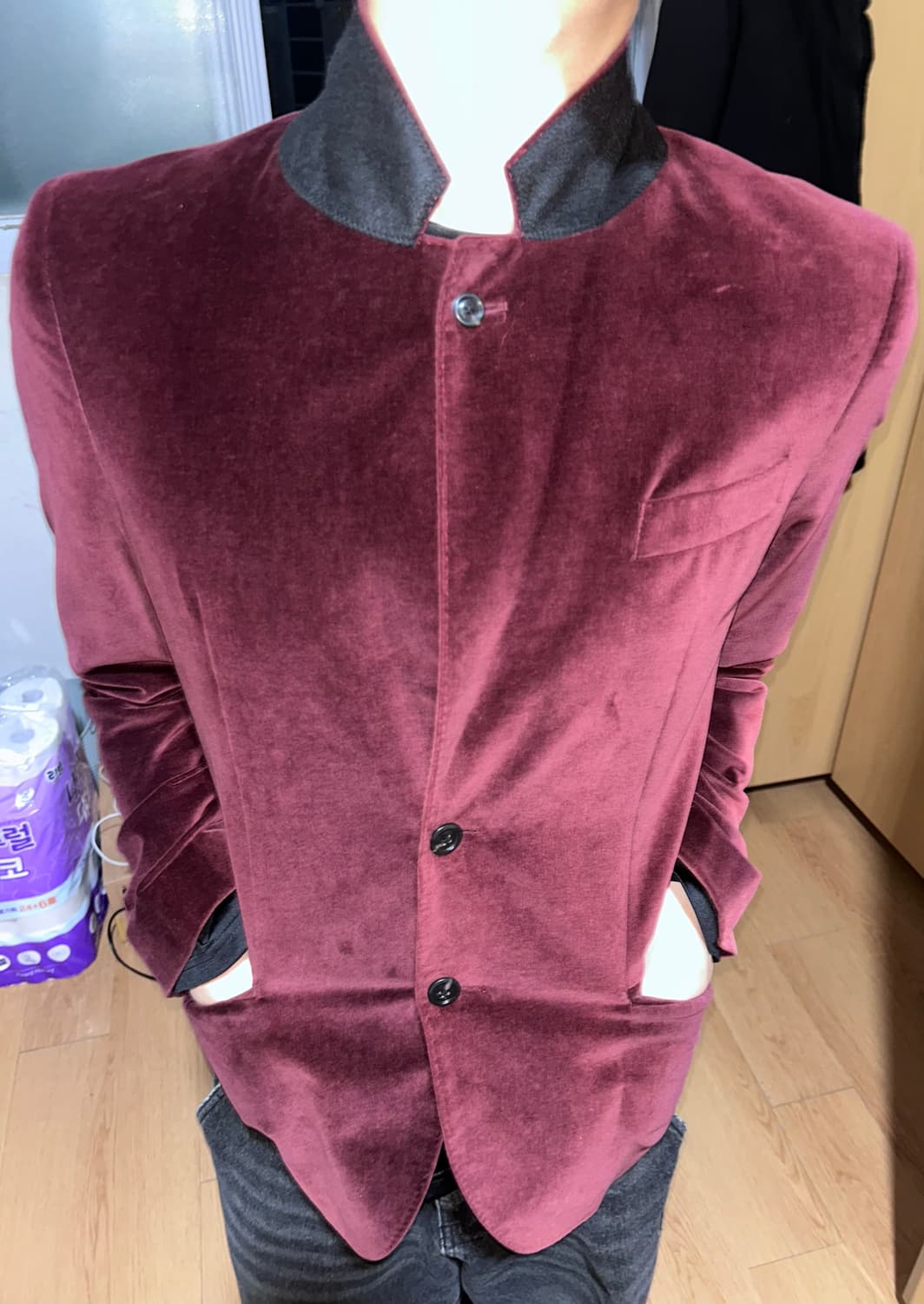 Armani Exchange 벨벳 블레이저 상품이미지1