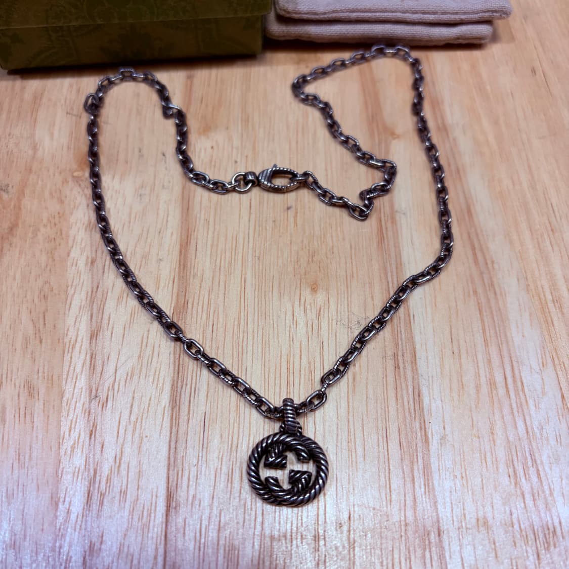 구찌/인터로킹G실버못걸이/OS 상품이미지2