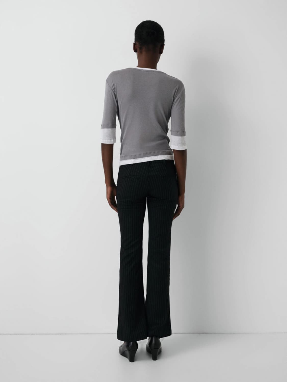 [XS,S]기마구아스 Gemma 레이어드 티셔츠/그레이 상품이미지6