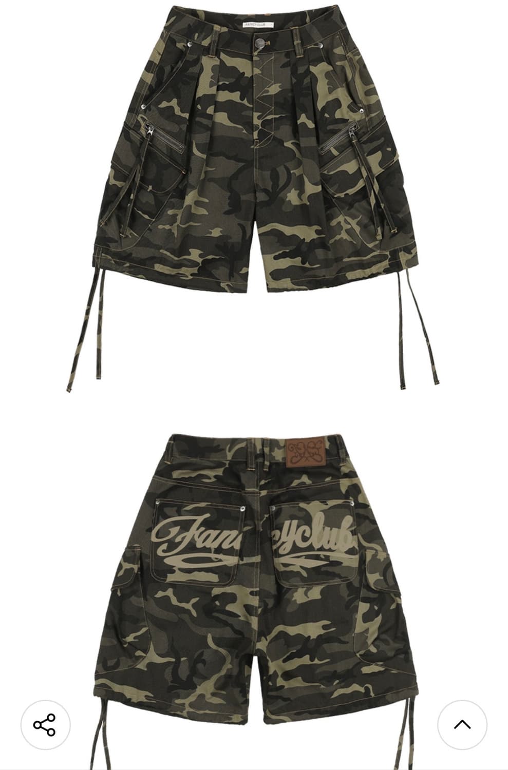 팬시클럽 카고 레터링 버뮤다 팬츠 상품이미지2