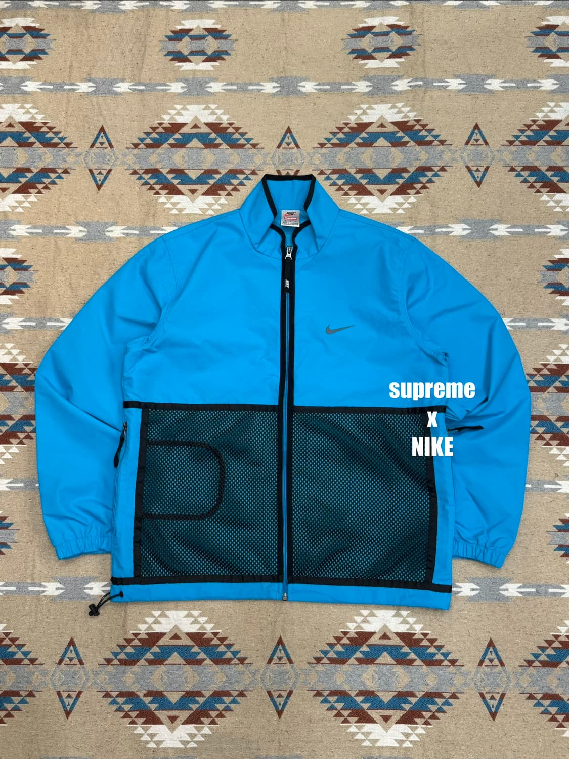 [M][100] 슈프림 x 나이키 트레일 런닝 자켓 블루 상품이미지1