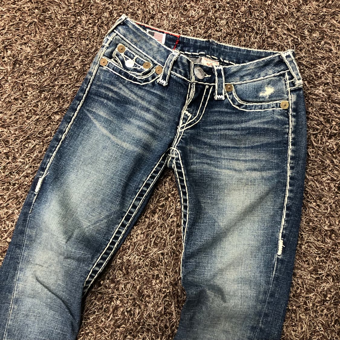 트루릴리전 조이 슈퍼티 스티치 부츠컷 데님 팬츠 상품이미지3