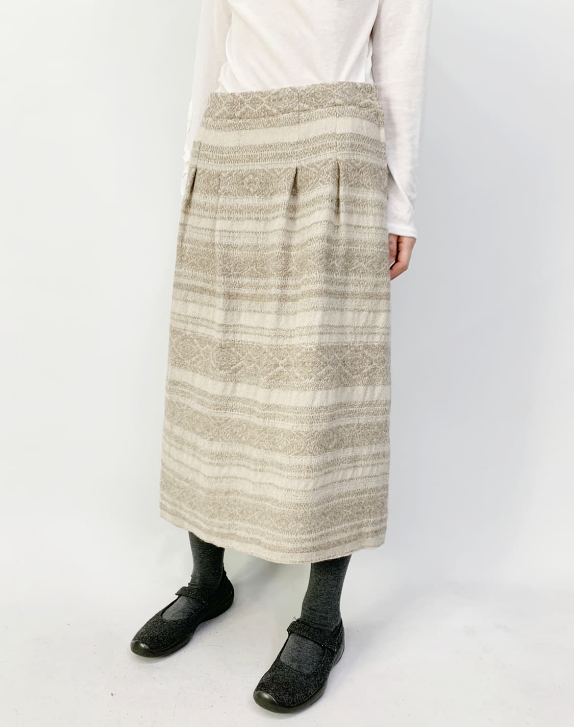 플랜테이션 에스닉 울 스커트 상품이미지2