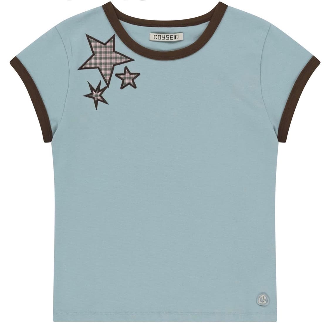 코이세이오TRIPLE STAR RINGER TEE PASTEL BLUE 상품이미지1