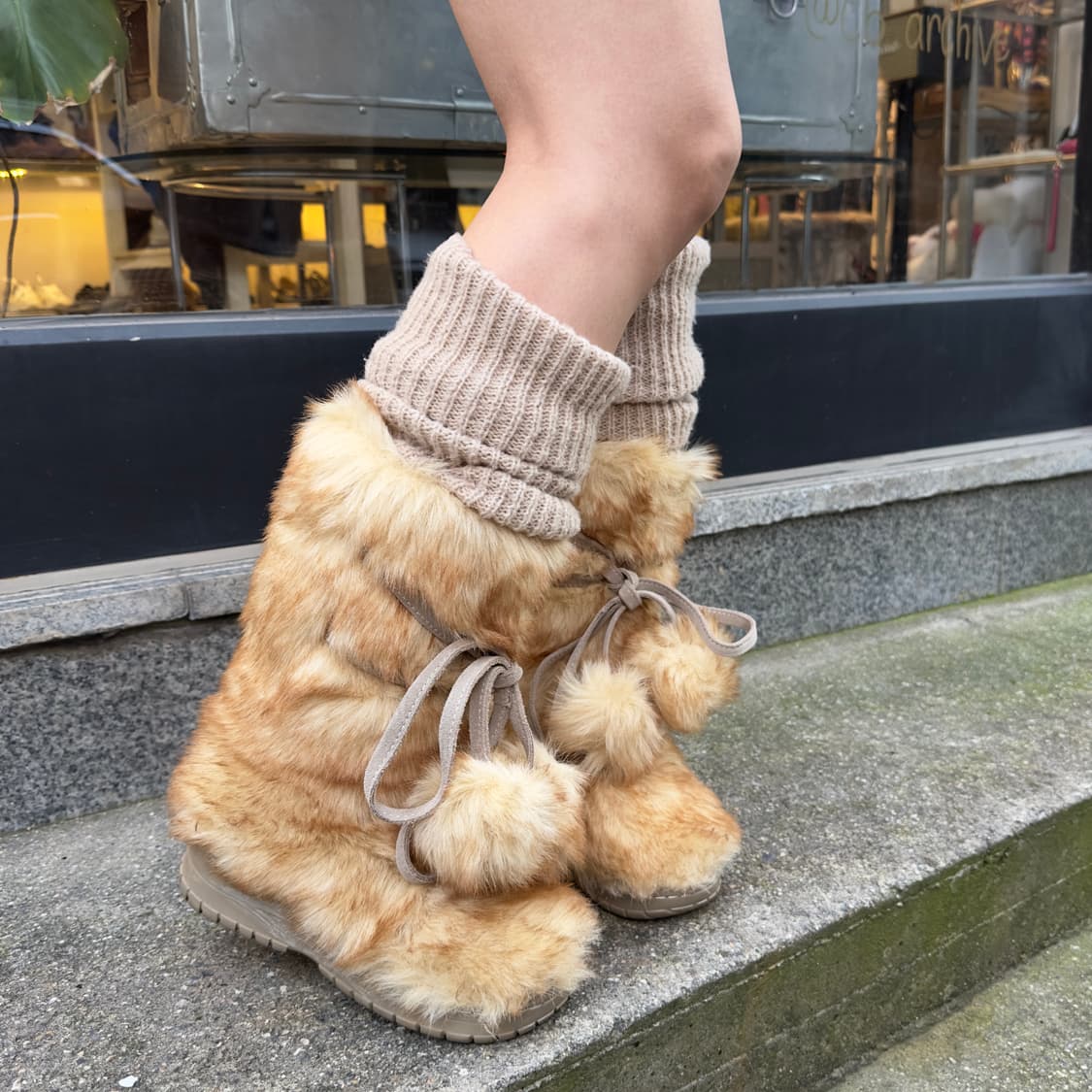 00s Y2K 콜린 스튜어트 털 부츠 상품이미지9