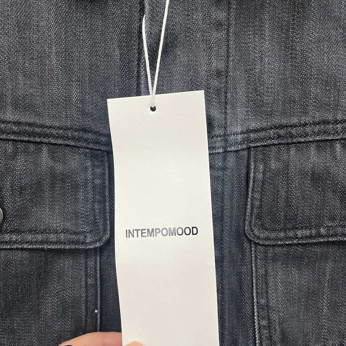 인템포무드 블랙 데님 자켓 상품이미지2