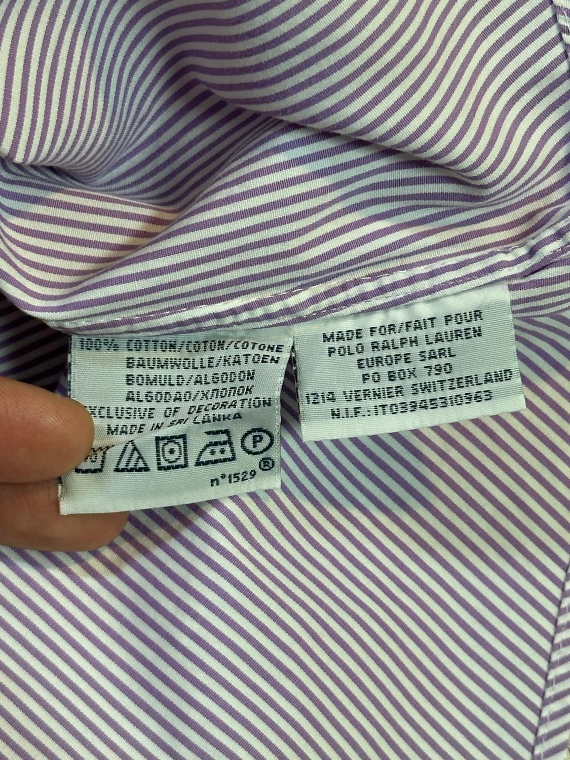폴로 랄프로렌 그린포니 스트라이프 셔츠 퍼플 상품이미지5