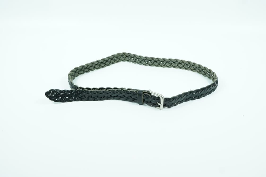 아메카지 클래식 레더 짜임 블랙 위빙 벨트 상품이미지4