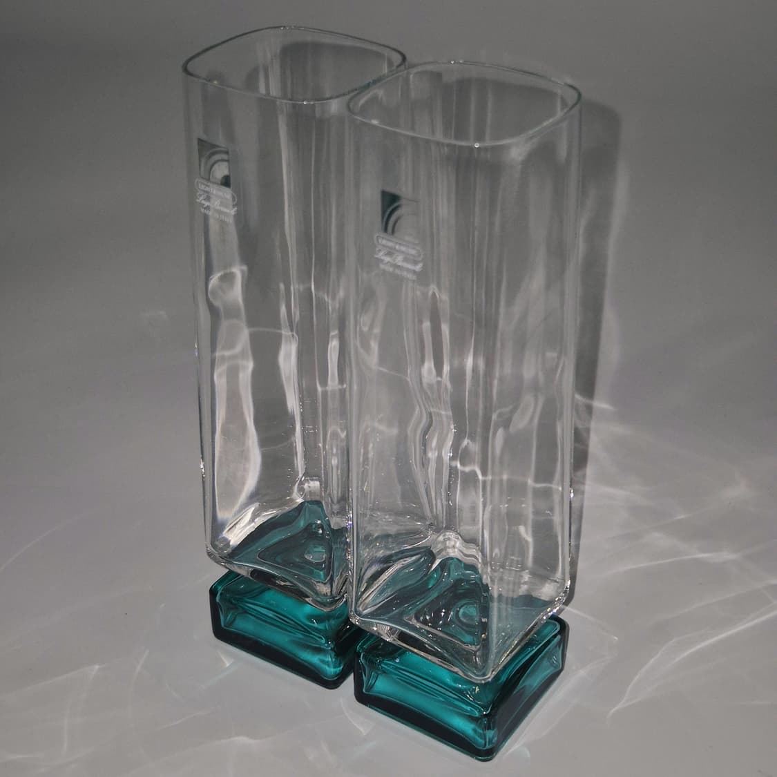 90s 이탈리아 루이지 에메랄드 스퀘어 잔 1p 상품이미지8