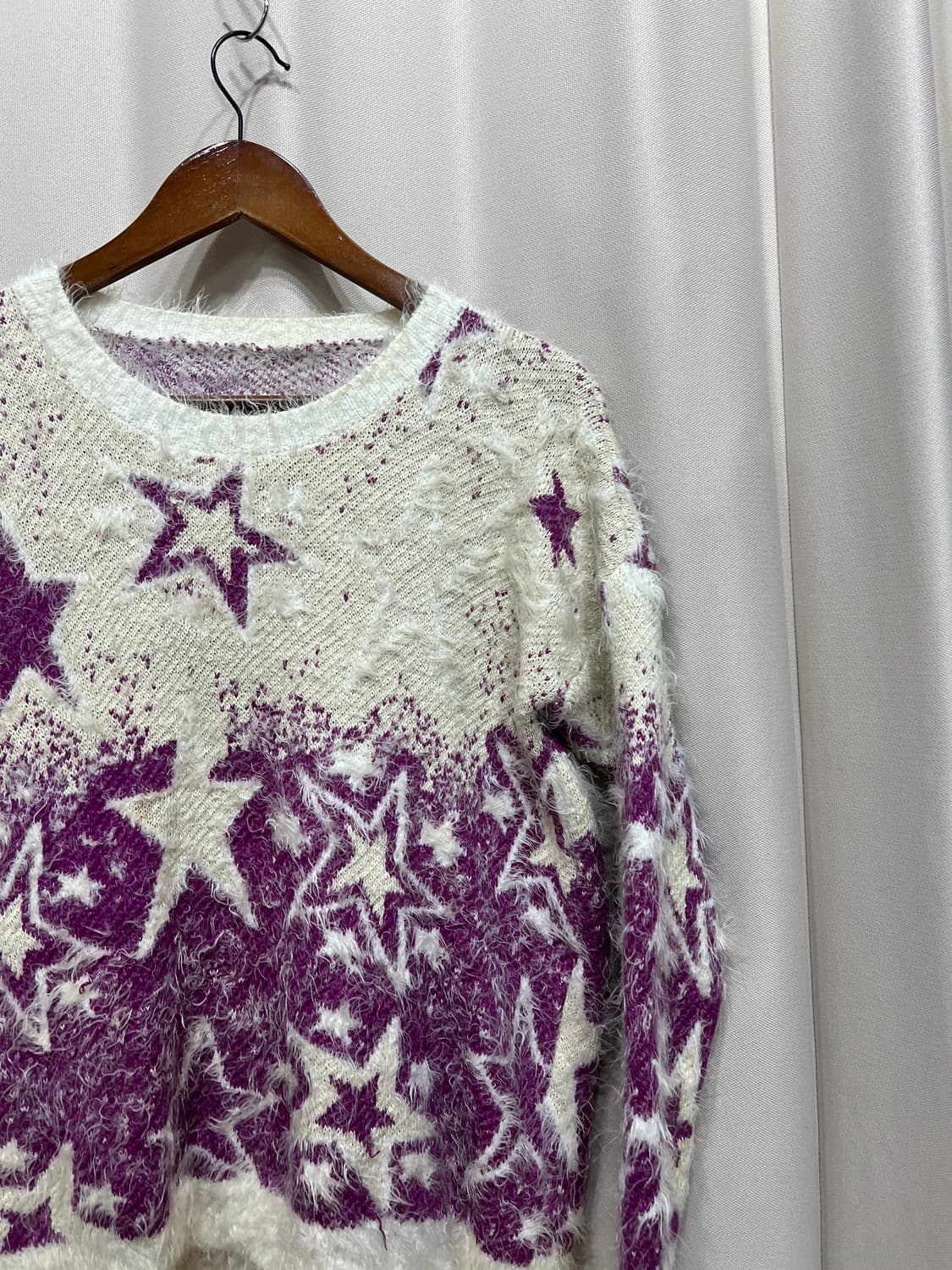 빈티지 여성 별 프린팅니트 상품이미지4