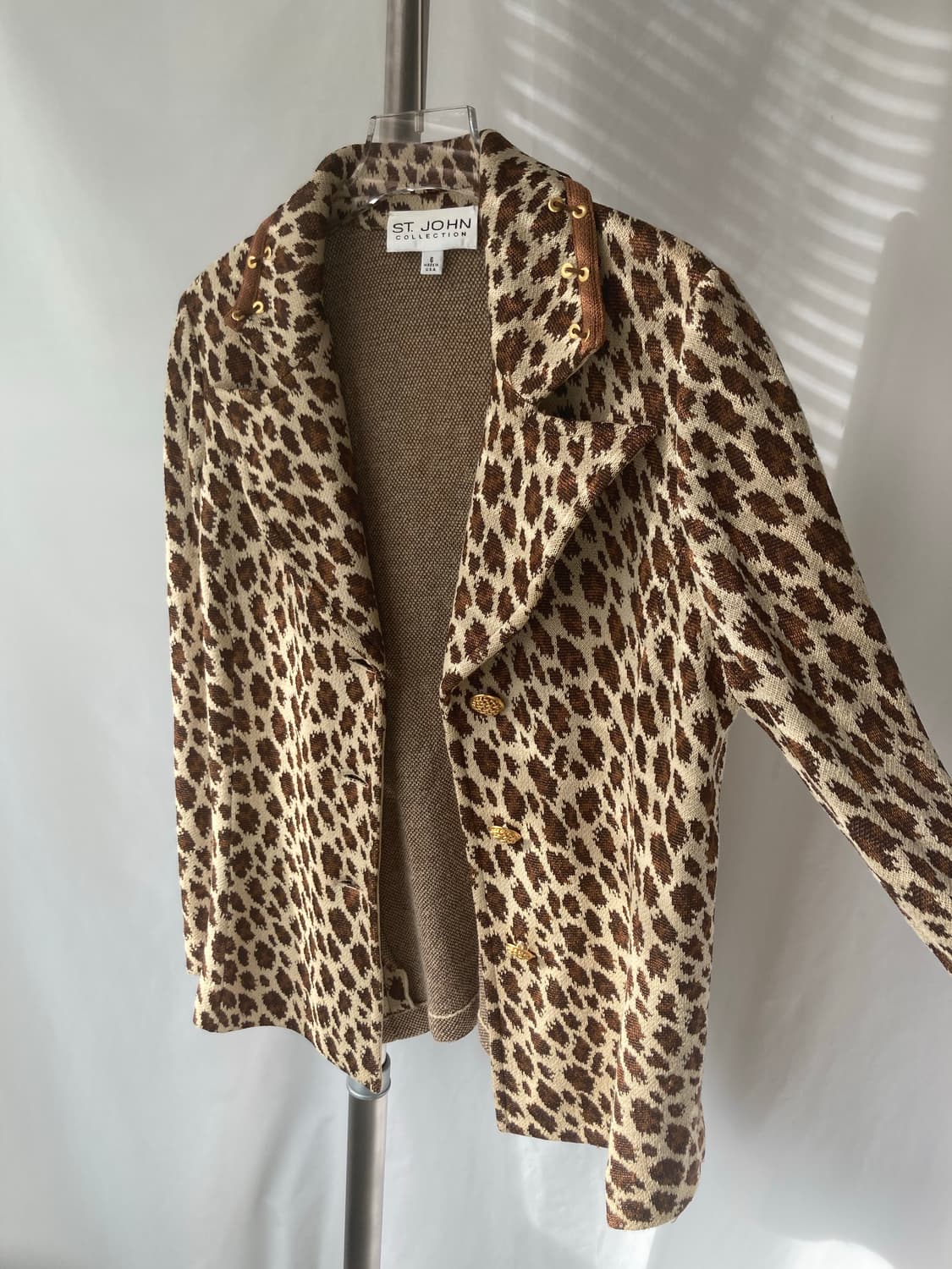 정품) ST.JOHN 세인트 존 여성 레오파드 호피 겨울 자켓 상품이미지5