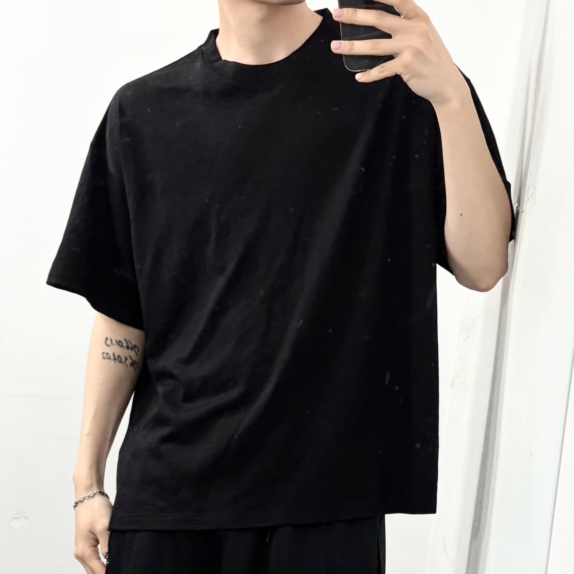 렉토 25FW 울 백로고 반팔 티셔츠 상품이미지4