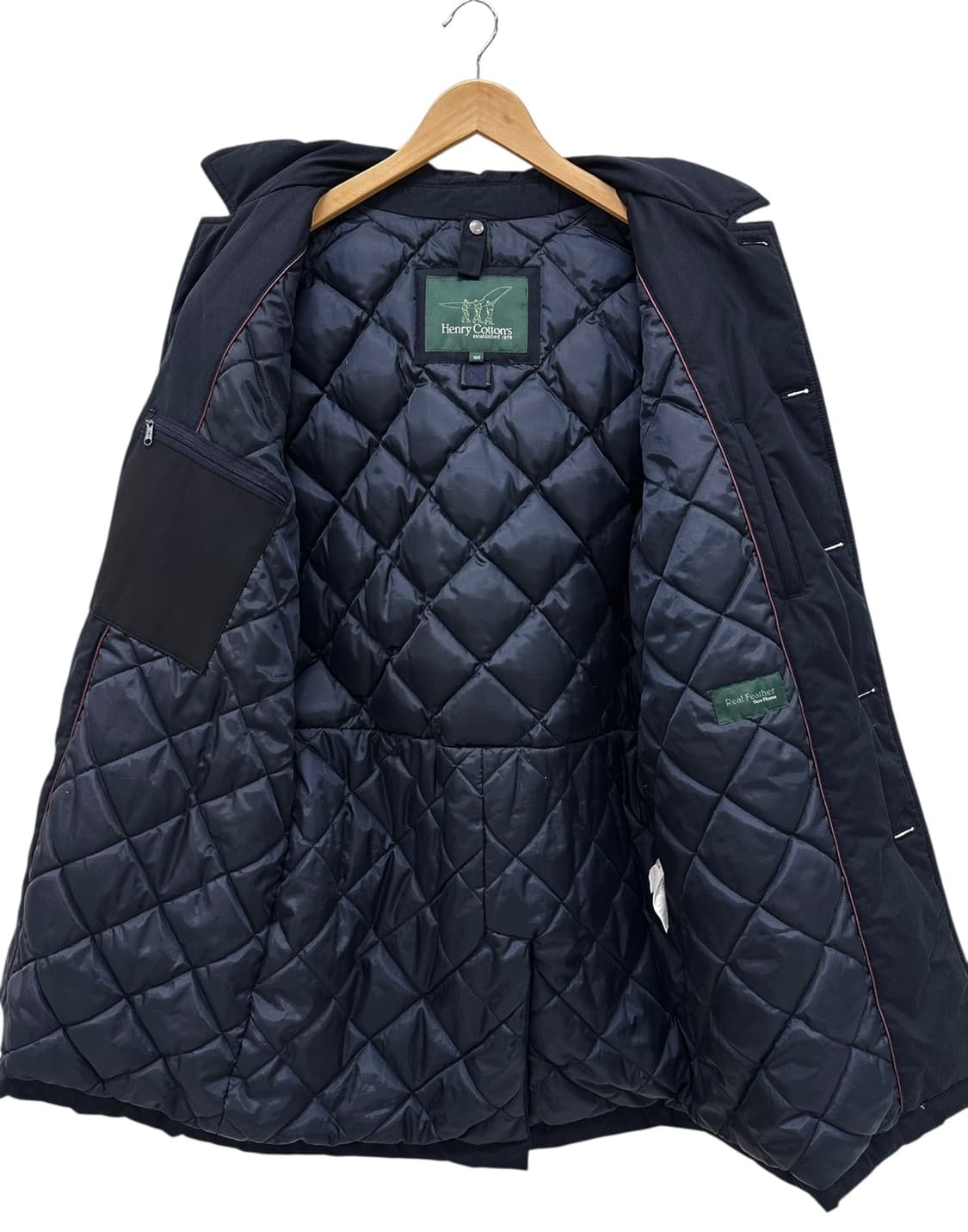 헨리코튼 구스다운 패딩코트 다크네이비 (L) 상품이미지8