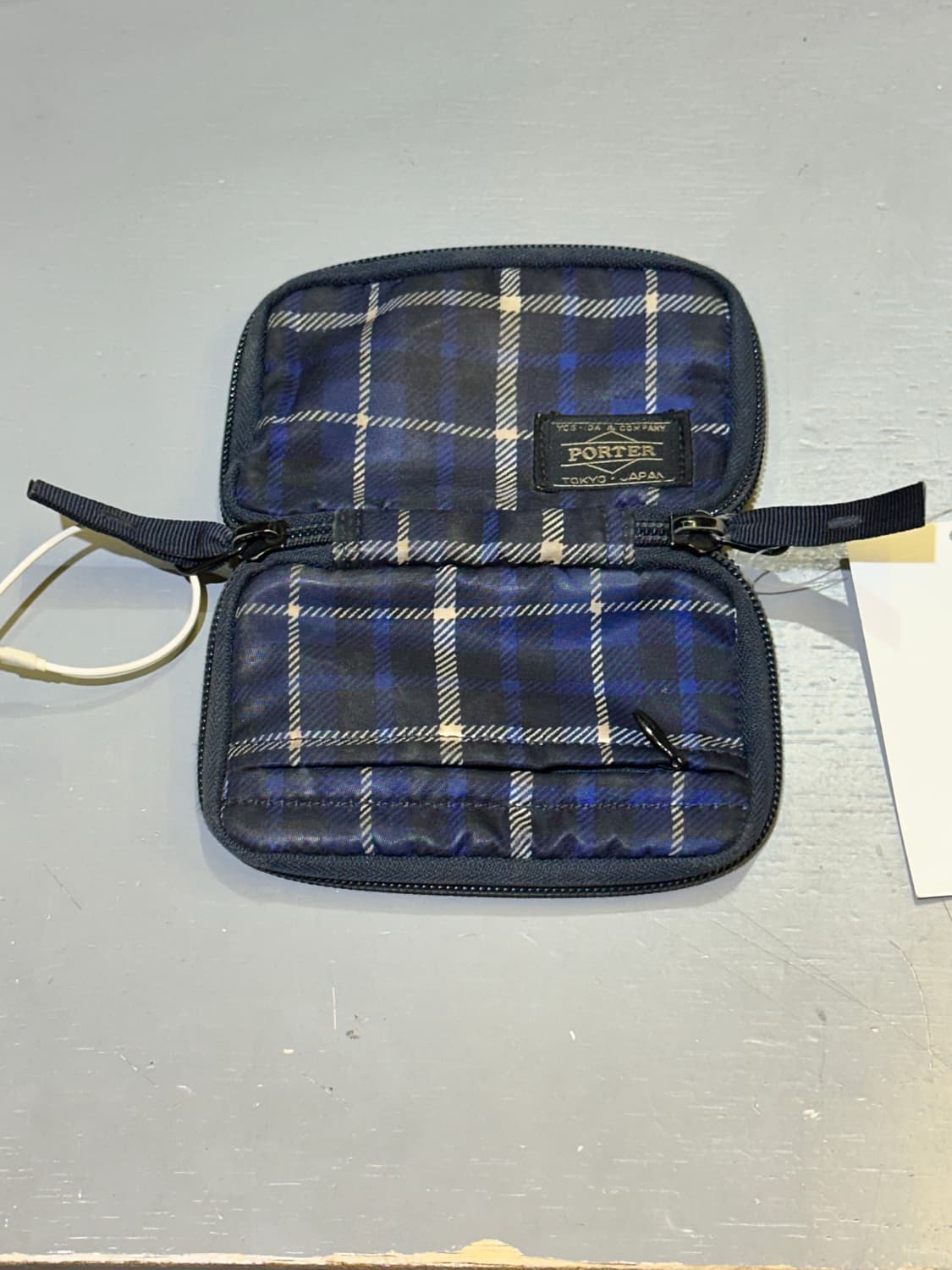 PORTER 요시다포터 블루체크 키지갑 상품이미지4