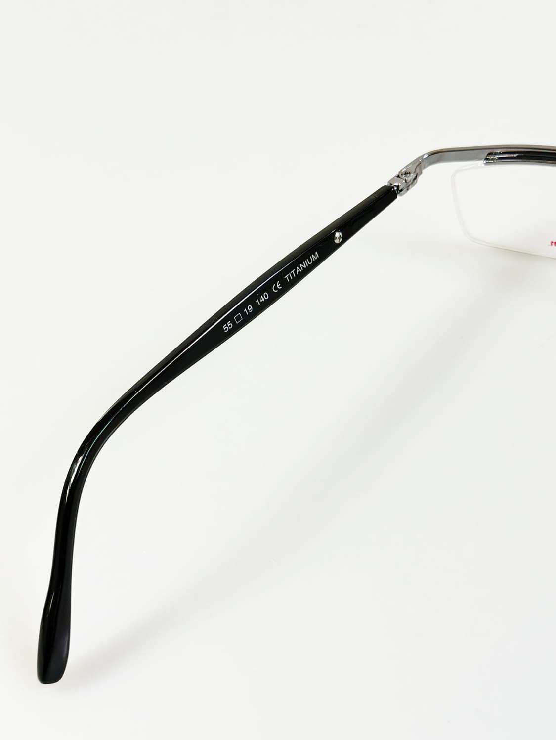 90s WILSON 실버 티타늄 반무테 스퀘어 빈티지 안경 상품이미지7